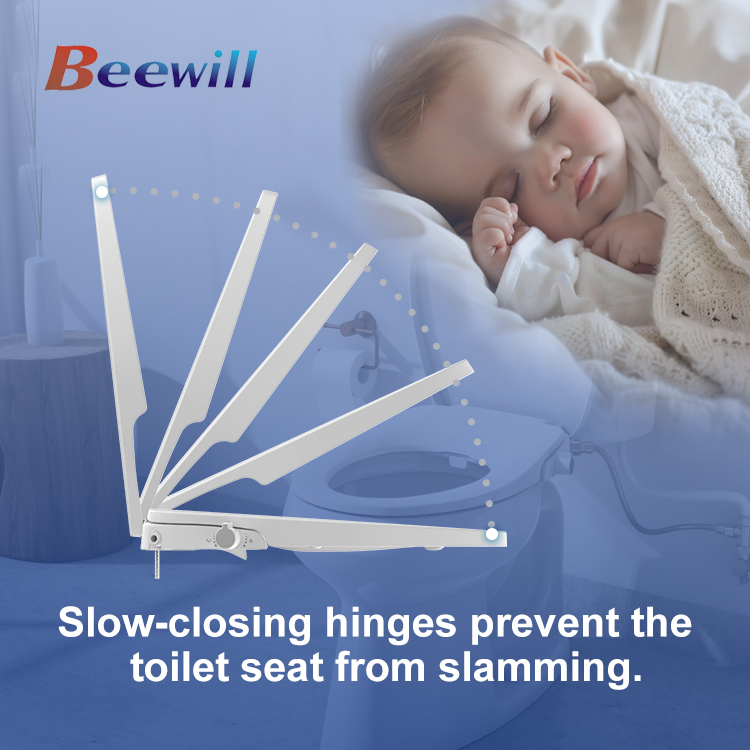 Bathroom Accessory Round Bidet Seat Cover Mechanical Non Electronic Bidet Toilet Seat