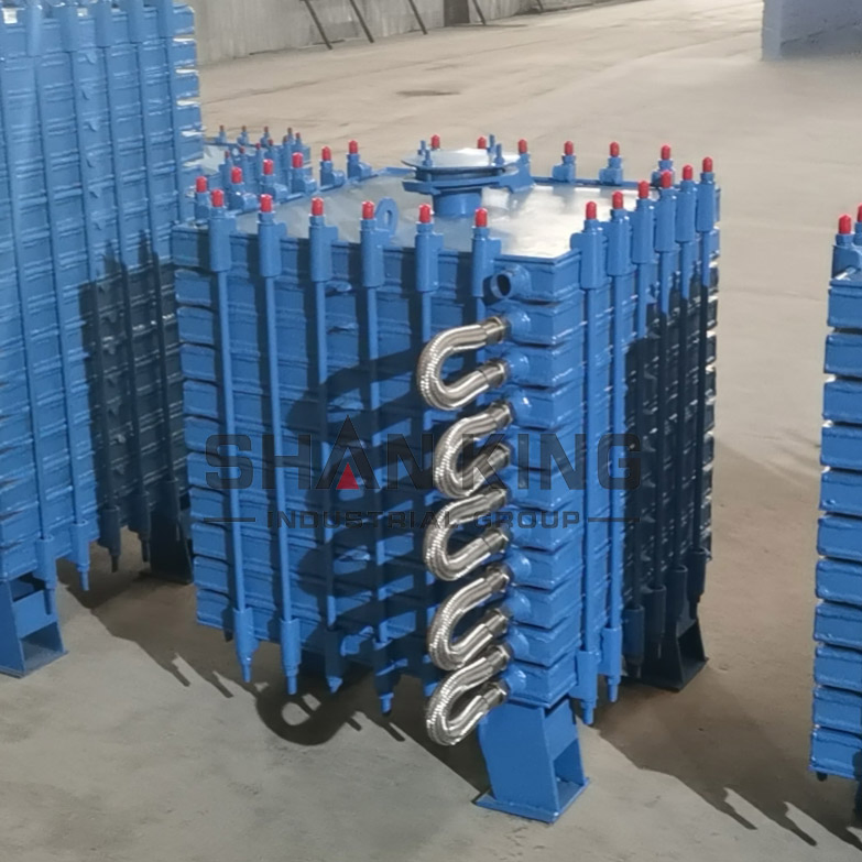 3000L 5000L Glass Lined Reactor 10 Square Flat Plate Condenser