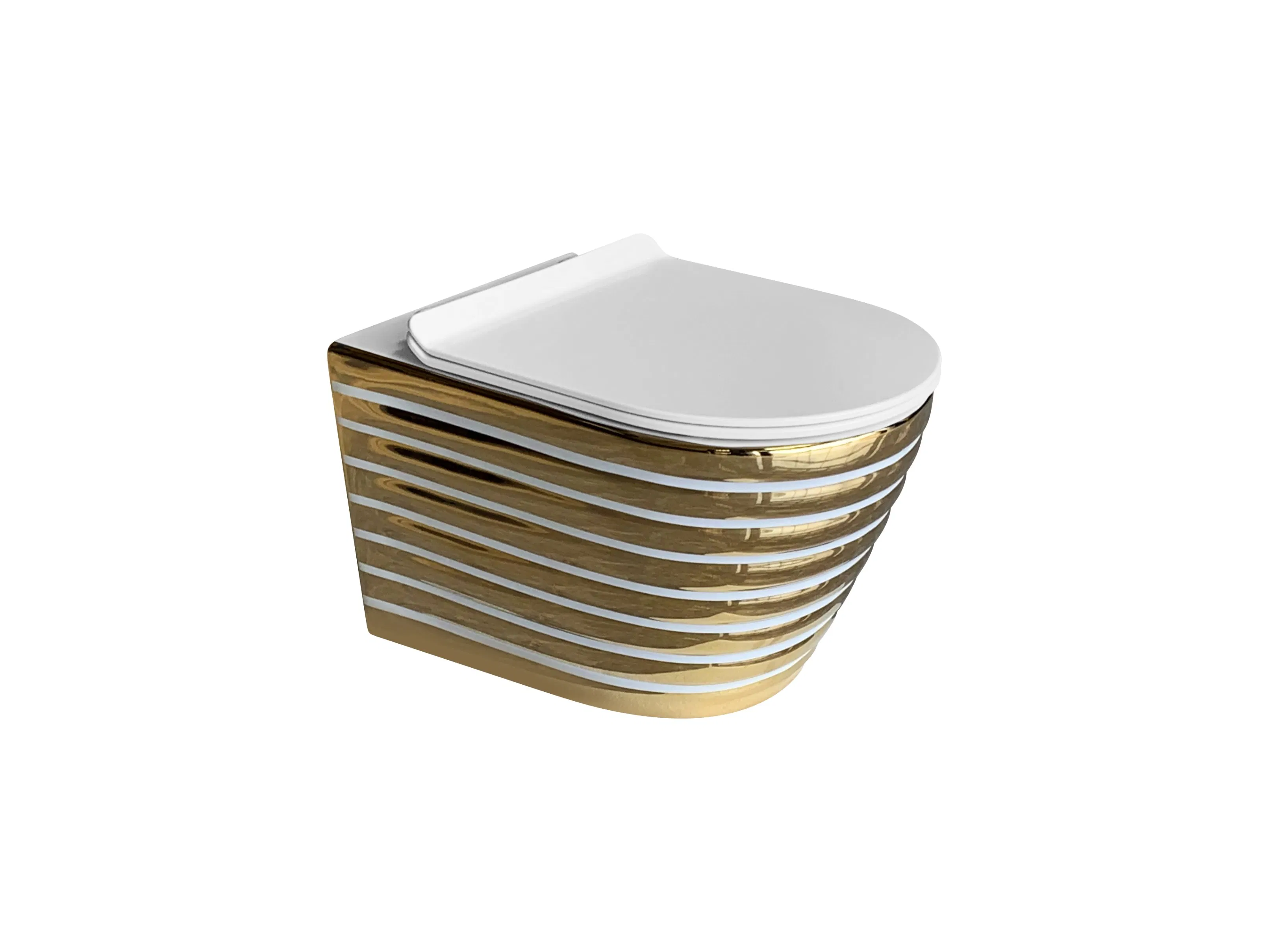 Space Saving Gold Smart Round Rectangular Square Wall Hung Mounted Wc Bathroom Toilet Bowl Seat Cover