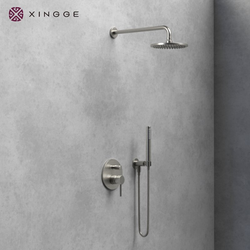 Sanitary Ware Faucet Factory Cupc Upc Stainless Steel Shower Set with Wall Mounted Shower Mixer Concealed Rainfall Bathroom Shower Set