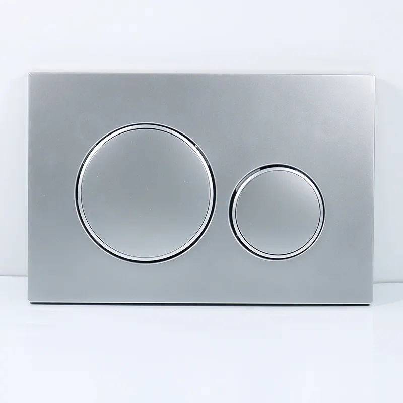 Wall Mounted Toilet Matt Silvery Dual Flush panel trigger plate