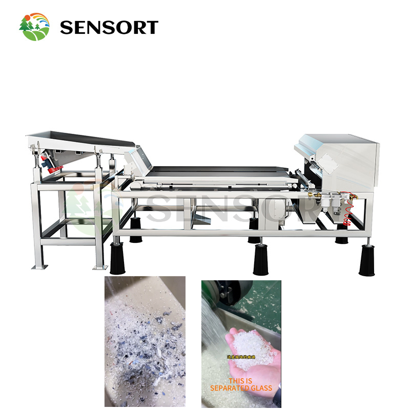 Color Sorting System for Solar Panel Recycling Glass, Silicon Wafers Metallic Wires