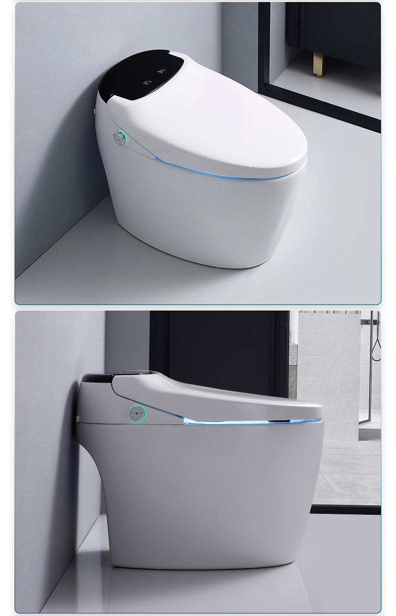 Tankless Intelligent Bathroom Health Smart Toilet with Warm Air Drying Female Washing Automatic Cleaning for Condo and Villa