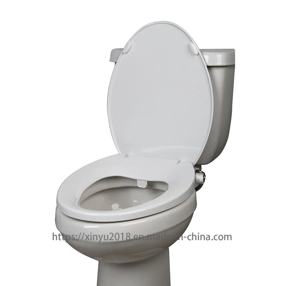 Lftt Hand V-Shaped Elongated Non-Electric Slow Quiet-Close Dual Nozzles Bidet Toilet Seat