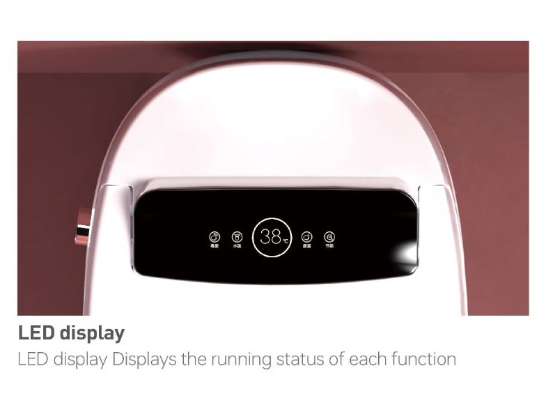 CE Floor Standing Mounted One Piece Auto Flushing Auto Flip Smart Toilet with Display Screen and Knob