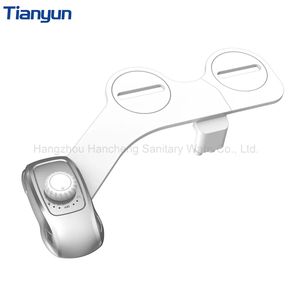 Custom Super Slim and Thin Dual Wash Nozzles Toilet Seat Attachment Non Electric Mechanical Bidet