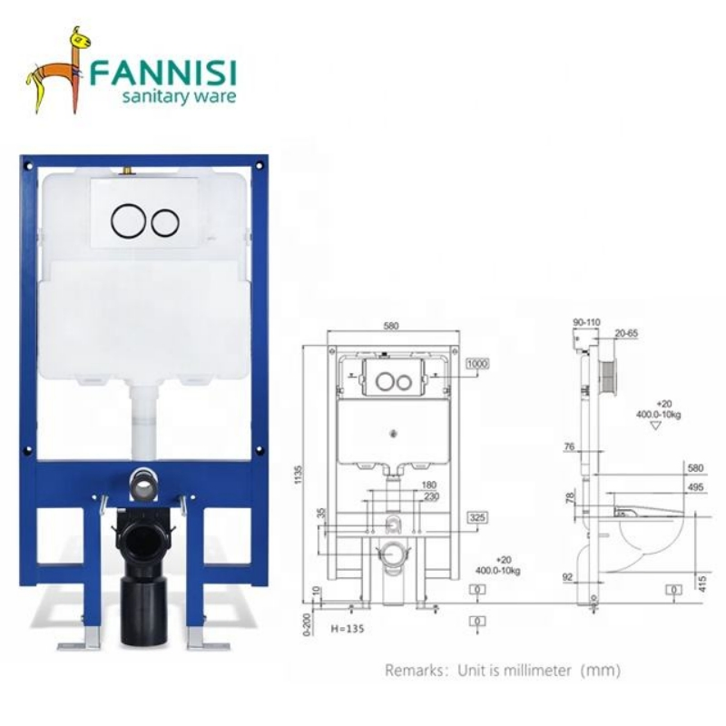 Wholesale One Piece Concealed Water Saving Toilet Tank for Wall Hung Toilet