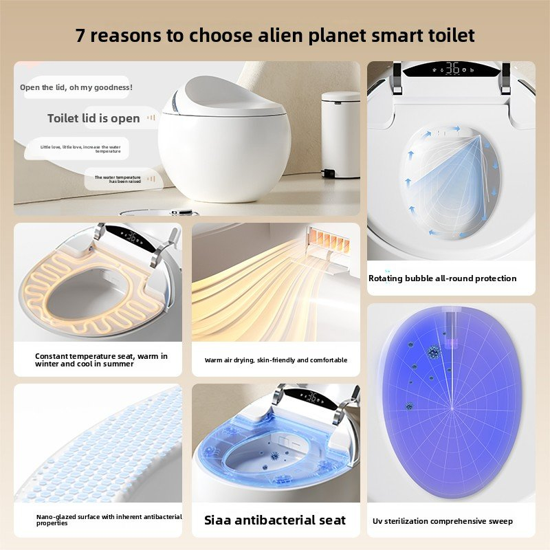 Luxury Intelligent Toilet Bidet Bathroom Auto Water Spray Flush Wc Smart Toilet
