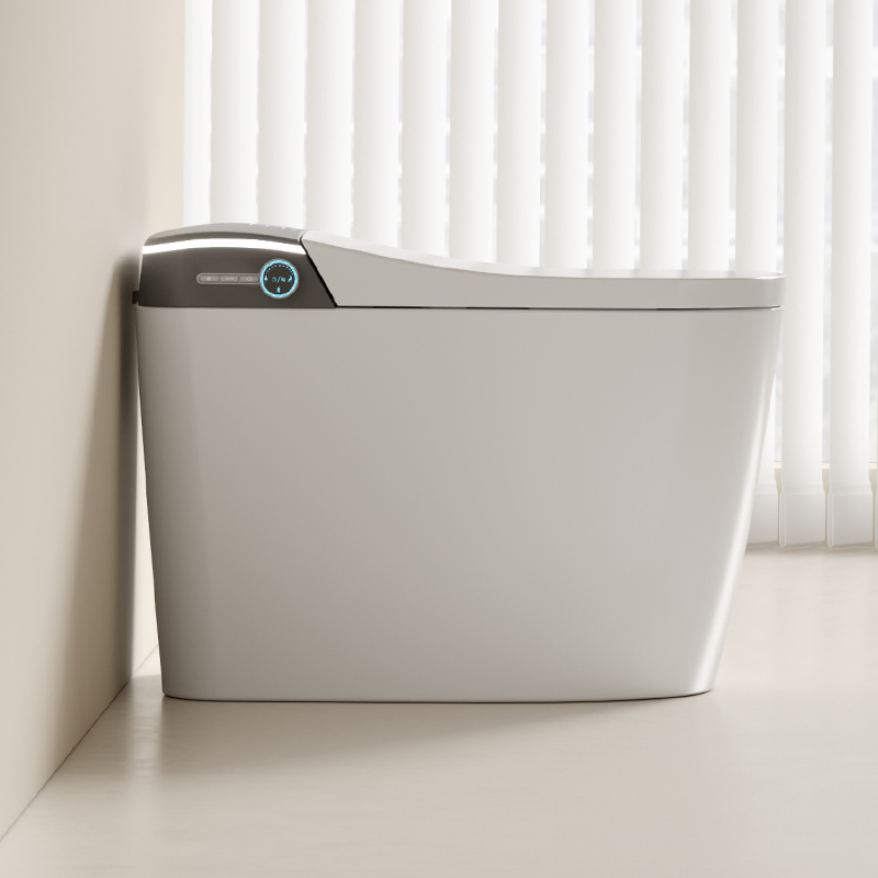 Intelligent New Design Auto Washing Infrared Therapy Automatic Flip Flush Elongated Smart Toilet (cUPC)