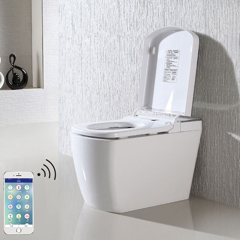 The Intelligent Sensor-Activated Electric One-Piece Toilet with Automatic Flushing, Deodorization, Soft-Close Lid, Tankless Design, Warm Air Drying