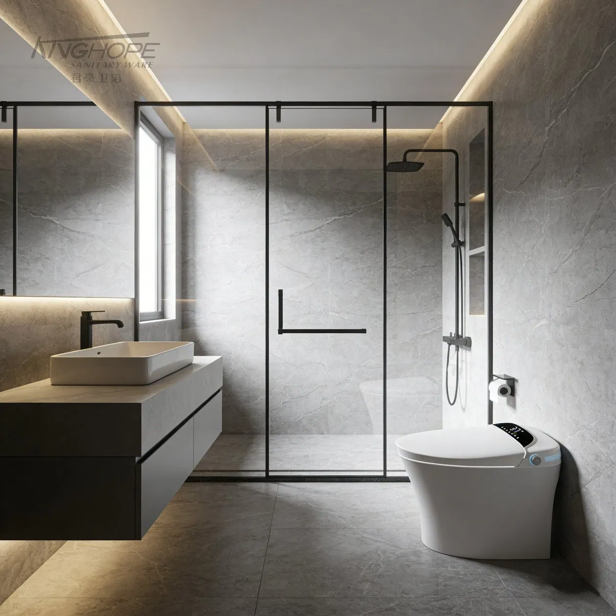 Commercial Ceramic Pulse Solenoid Floor Standing Intelligent Toilet - Factory Direct Sale Ergonomic Height for All Ages Sanitary Ware Bathroom Smart Toilet