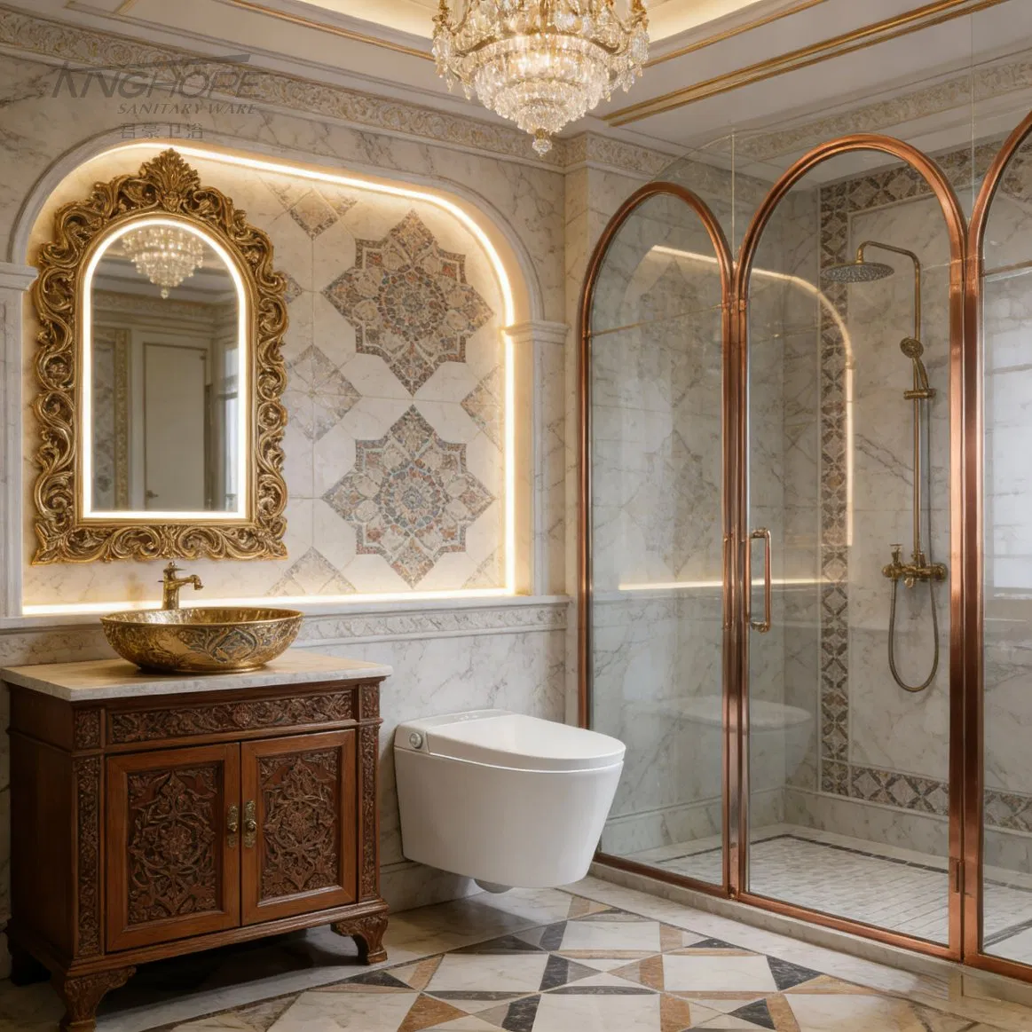 Hotel Use Ceramic Pulse Solenoid Floor Standing Intelligent Toilet Intelligent Pulse Flush Sanitary Ware Bathroom Smart Toilet