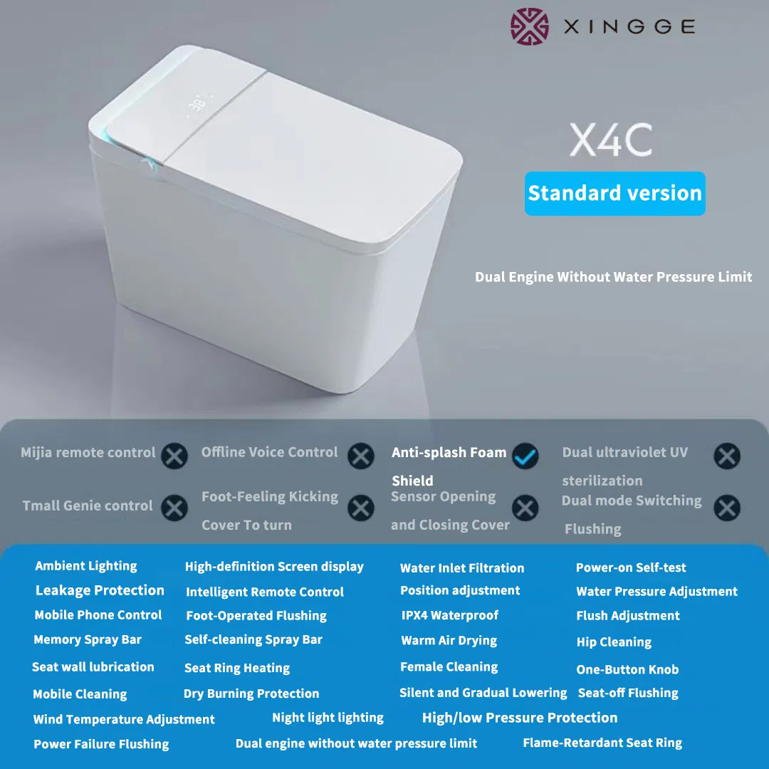 Luxury Smart Toilet with Remote Control for Modern Bathrooms