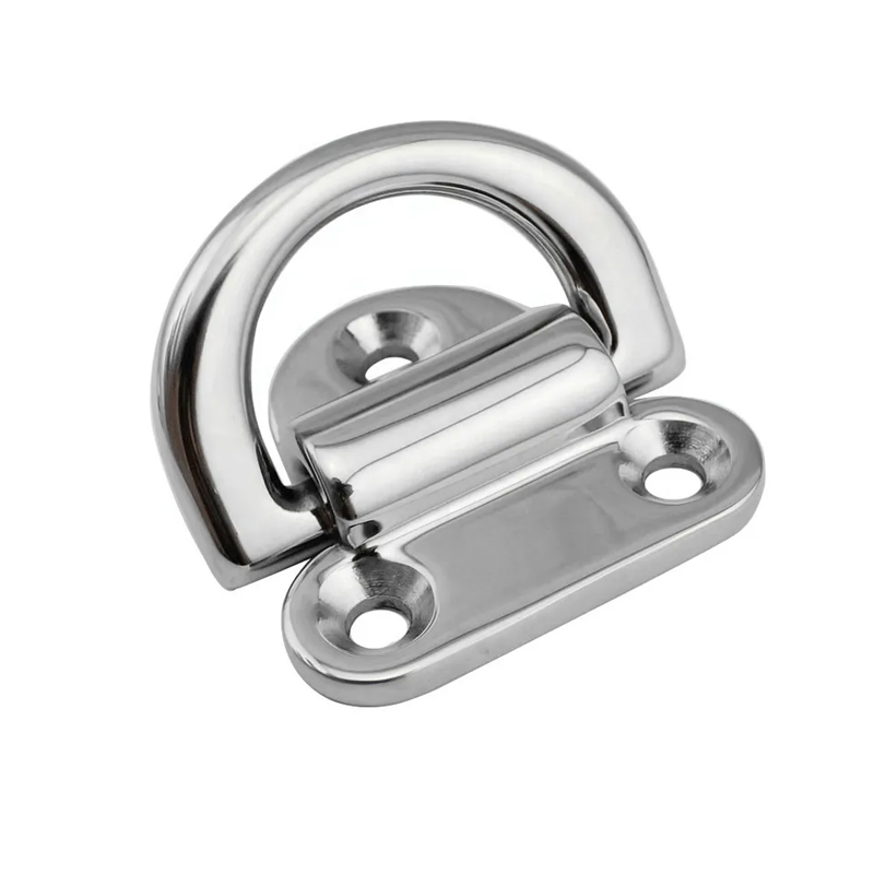 Folding Deck Pad Eye Tie Down Point Anchor Fixing Cleat Plate for Marine Yacht Boat Rvs