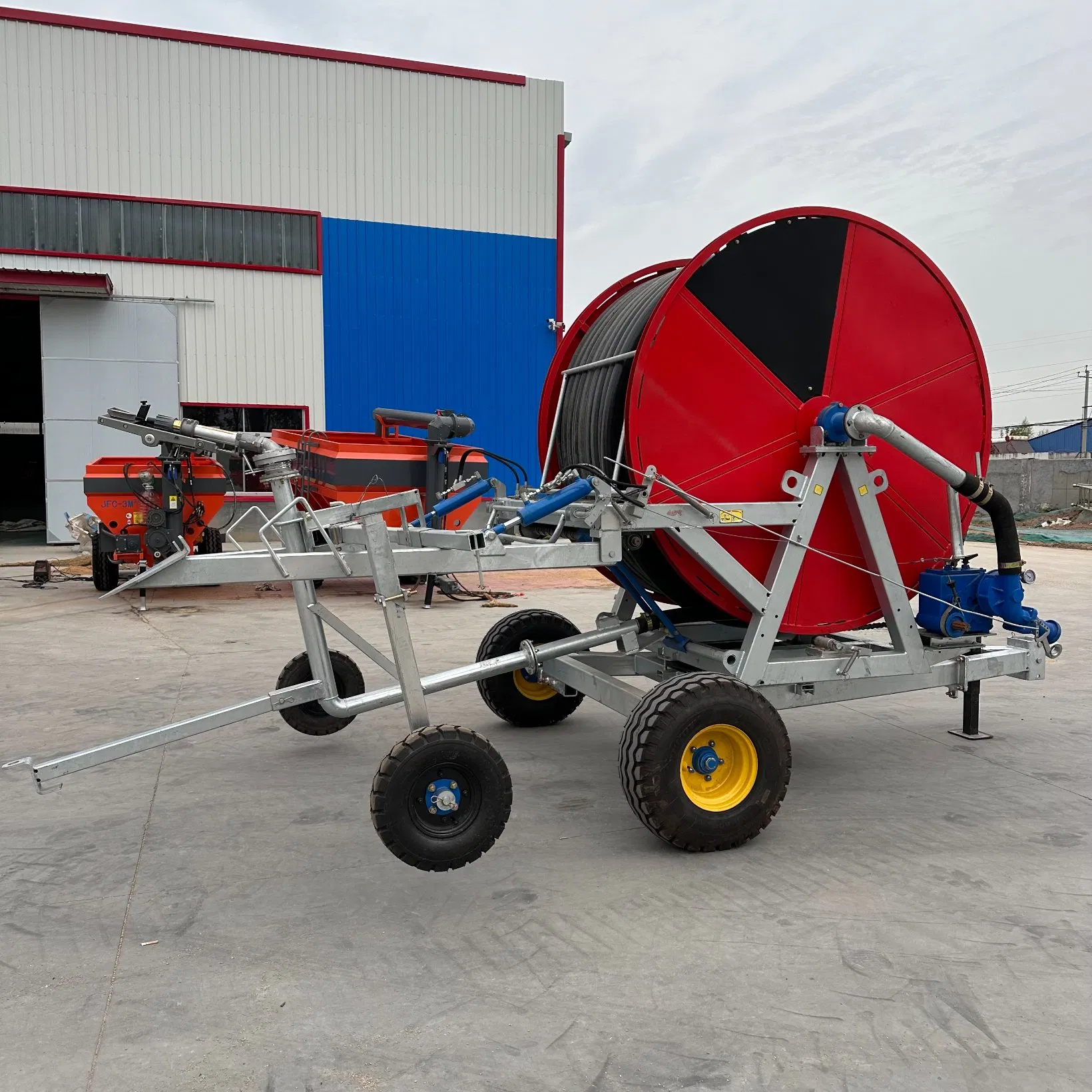 High-Performance Agricultural Traveling Rain Gun Farm Hose Reel Sprinkler Automatic Irrigation Machine Pressure Pipe or Pump Irrigator System