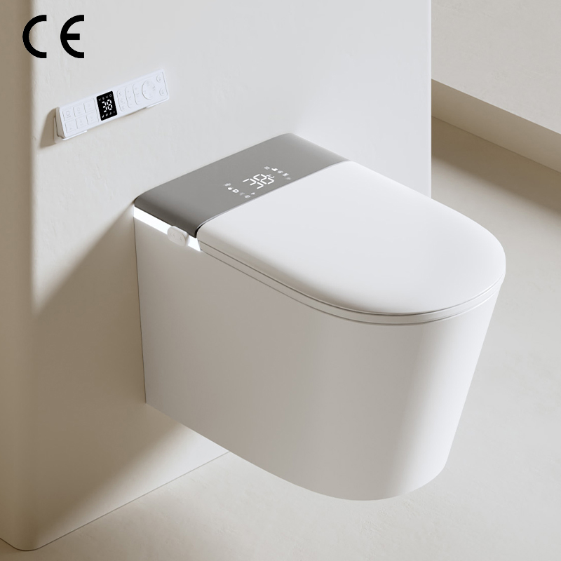Elegant Design Ultra Thin Cover Wall Mounted Inodoro Inteligente Concealed Cistern Popular Sanitary Ware Wall Hung Smart Toilet