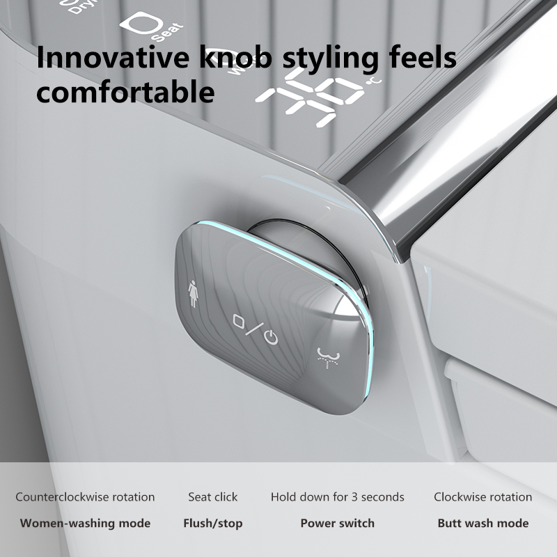 Auto Sensor Flush Ceramics Open Electric Bathroom One Piece Intelligent Wc Commode Toilet Bowl Automatic Smart Toilet with Bidet