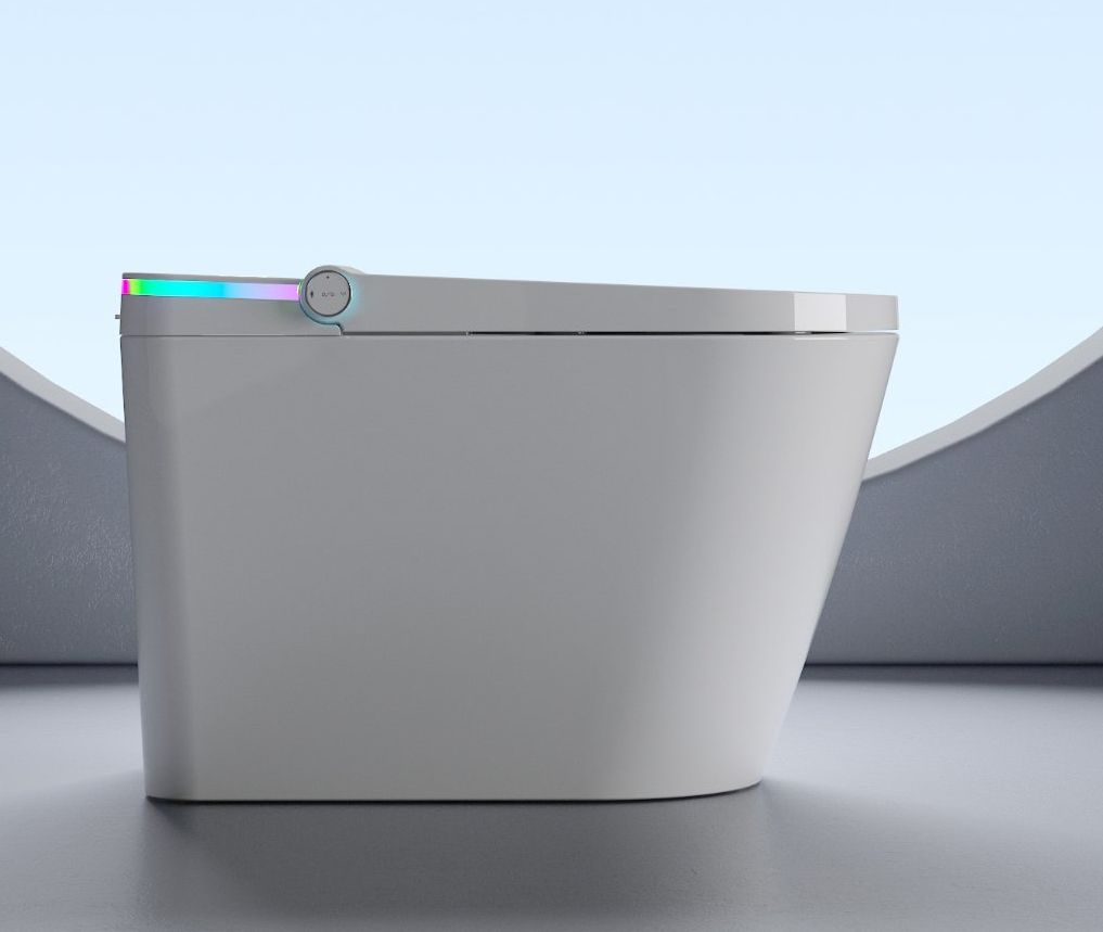 2023 Decorated Light New Arrival Floor Standing Auto Washing Automatic Water Spray Smart Toilet Ceramic Smart Intelligent