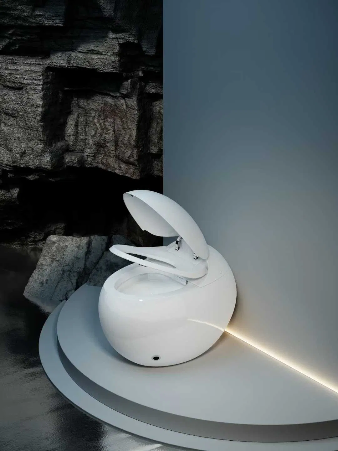 New Design Styles Roung Penny Egg Design Styles Floor Standing Smart Ceramic Toilets