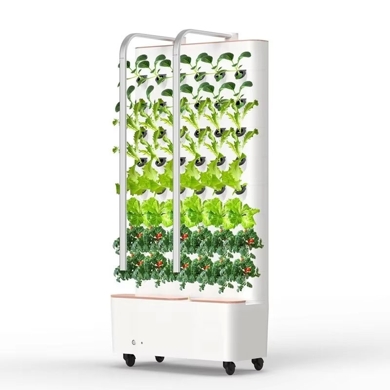 45 Holes Hydroponic Garden Wall Planting System Vertical Grow Tower for Lettuce