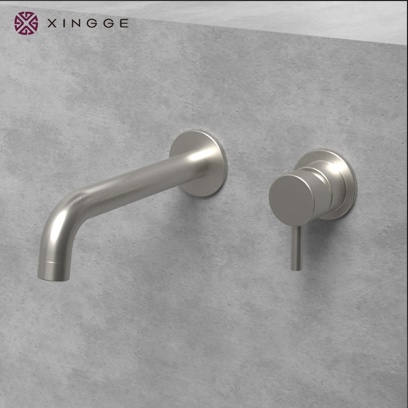 Factory Price Cold Water Mixer Brass Wall Mounted Bathroom Wash Basin Concealed Chorme Basin Faucet