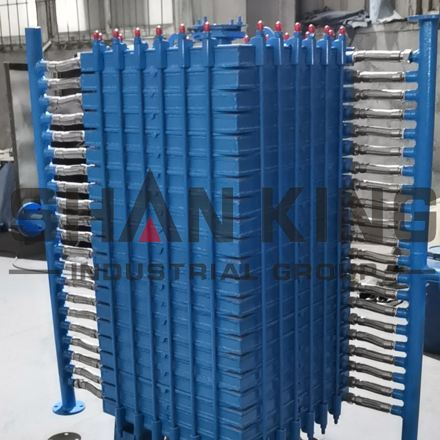 5000L Enameled Reactor Square 15 Square Cooling Plate Condenser