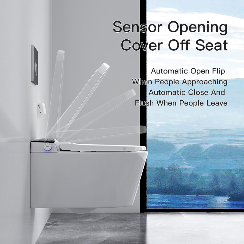 New Design Modern Automatic Toilet Bowl Bathroom Ceramic Wc Intelligent Wall Hung Mounted Smart Toilets