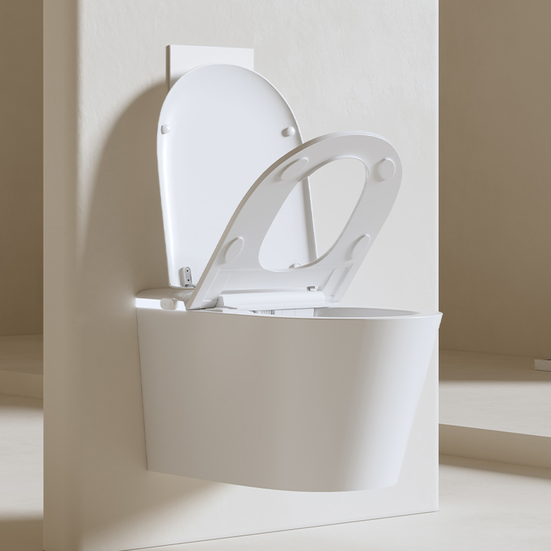 Simplicity Rimless Smart Toilet Wall Mounted Self Cleaning P Trap Wc Intelligent Automatic Wall Hung Smart Toilet