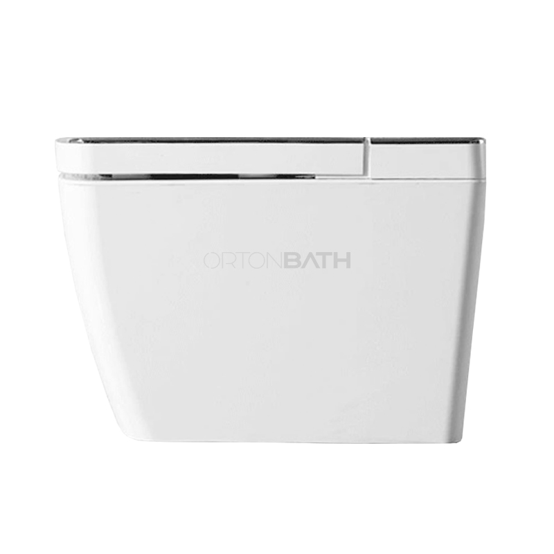 Ortonbaths Inodoro Inteligente Modern Toilet Bidet Combo with Bidet Foot Sensing Auto Flush Remote Control Warm Water Rectangular Smart Toilet