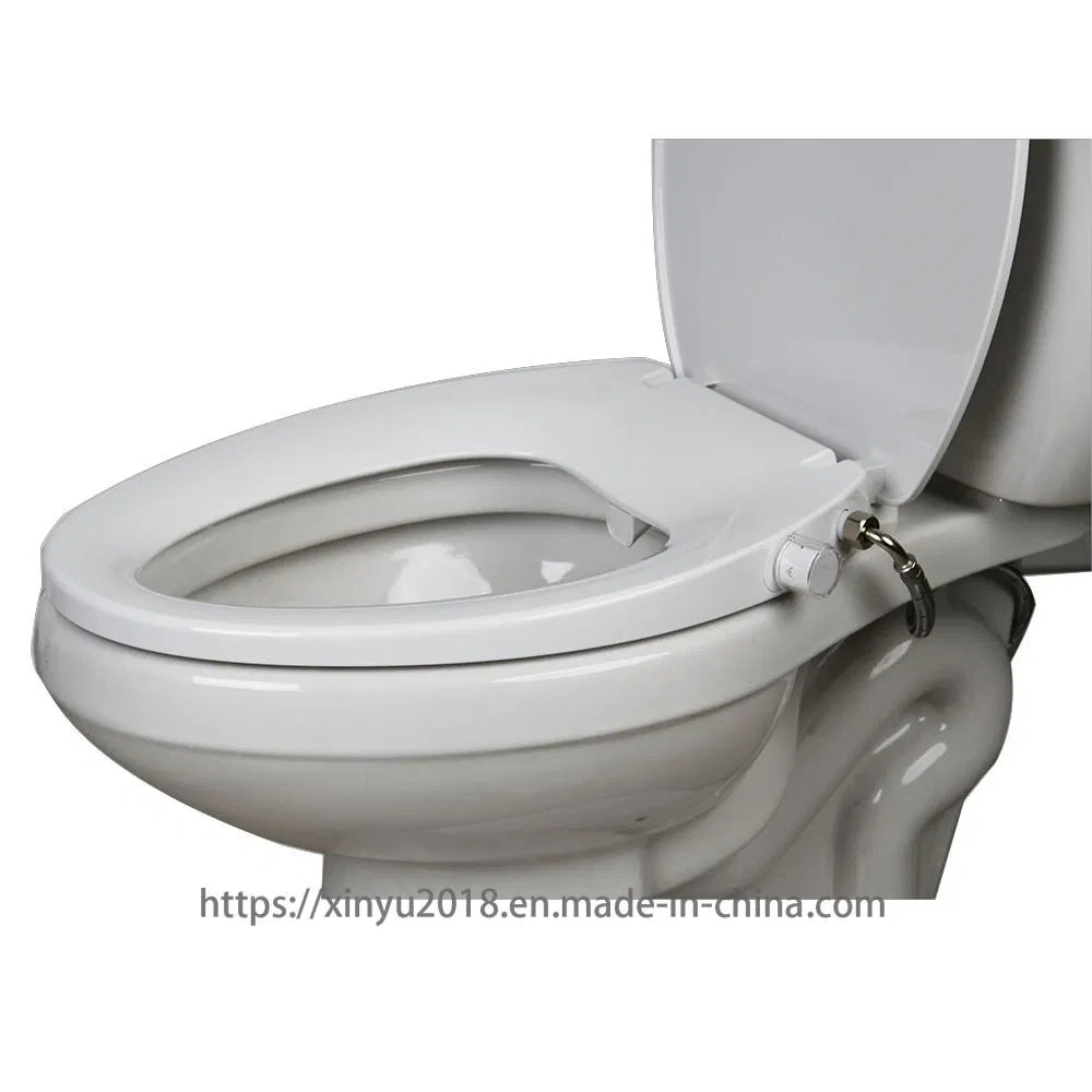 Lftt Hand V-Shaped Elongated Non-Electric Slow Quiet-Close Dual Nozzles Bidet Toilet Seat