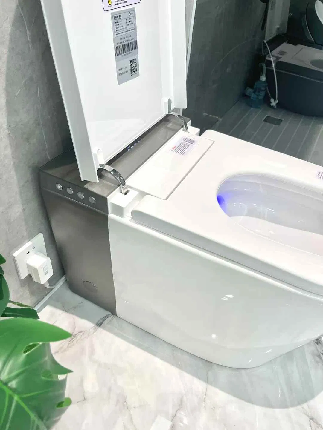 North American and European Design Styles Large Bowl Panel Switch and Floor Standing Smart Toilets