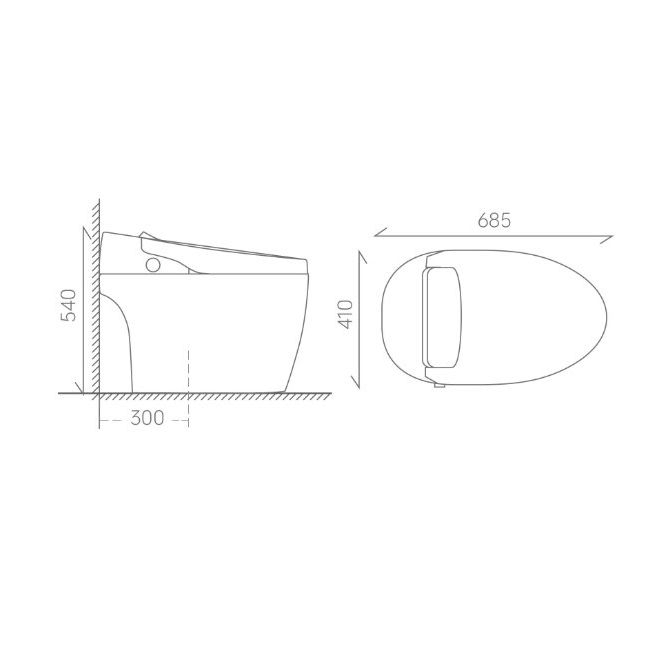 CE Floor Standing Mounted One Piece Auto Flushing Auto Flip Smart Toilet with Display Screen and Knob