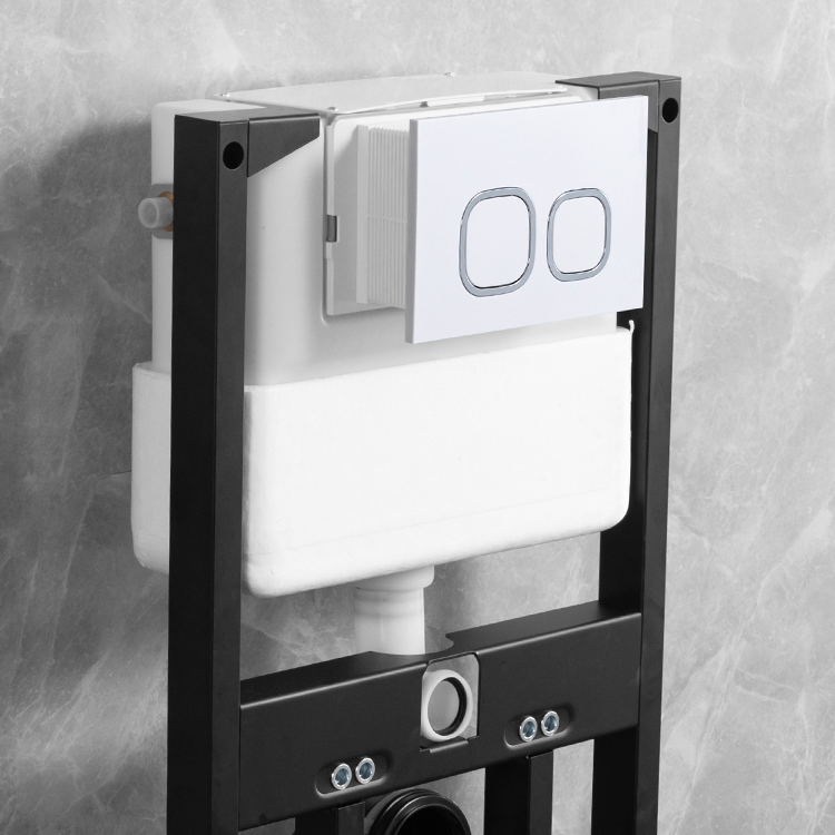 Toilet Accessories in-Wall Modern Hotel Water Tank Wall Hung Toilet Water Tank Dual Push Flush Concealed Cistern