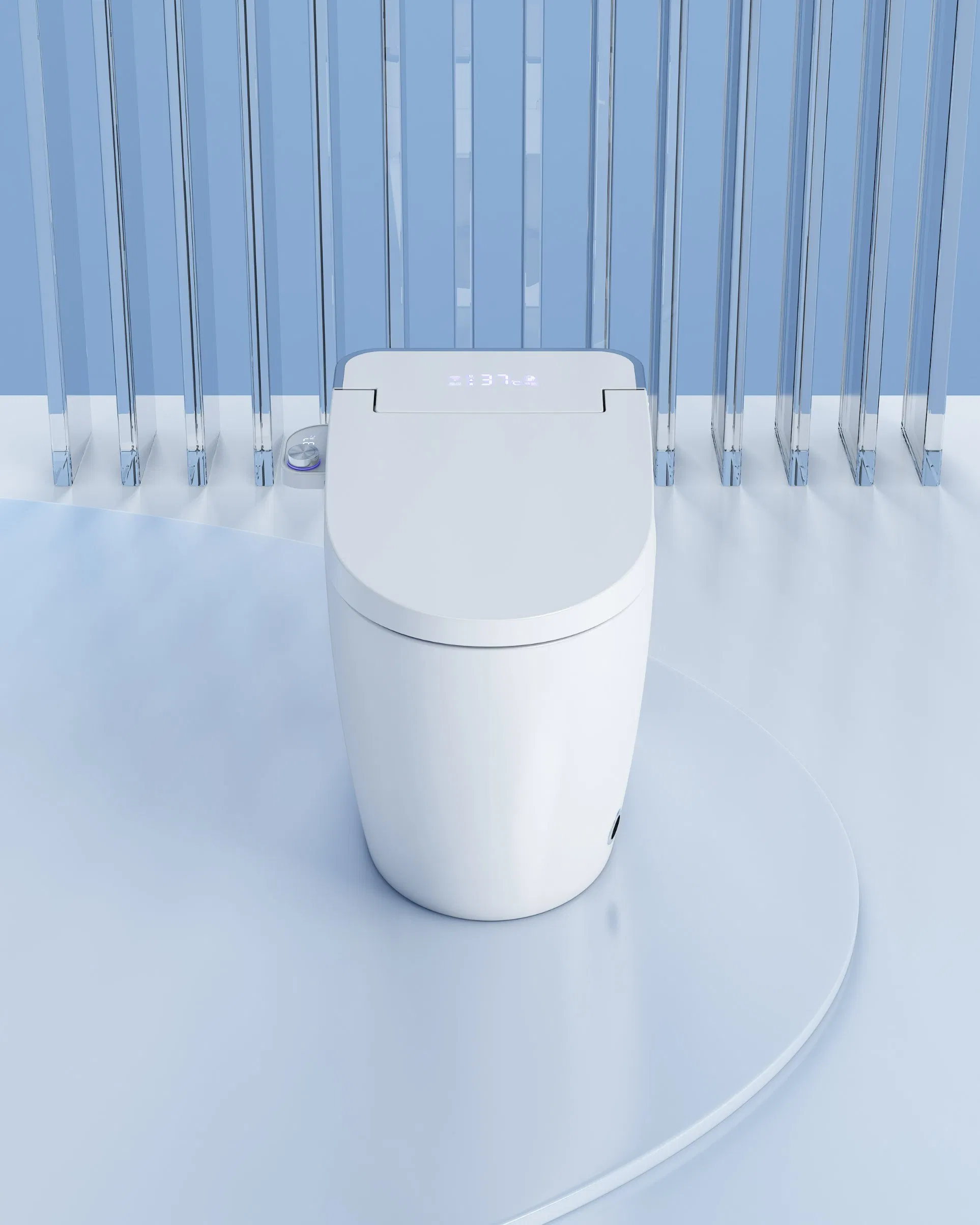 Chaozhou Sanitary Ware 110V/220V Porcelain Automatic European Bathroom Sensor Auto Flush Wc Intelligent Toilet Bowl Smart Toilet with Toilet Seat