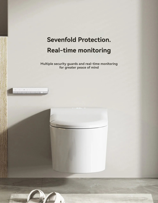 Intelligent Wall Mounted Water Closet Bathroom Automatic Smart Wall Hung Toilet