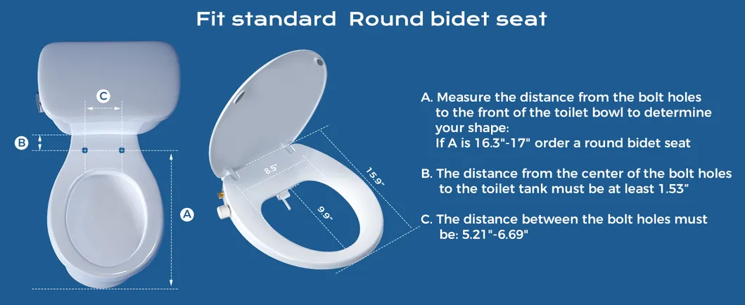 Non-Electric Round Bidet Toilet Seat 4