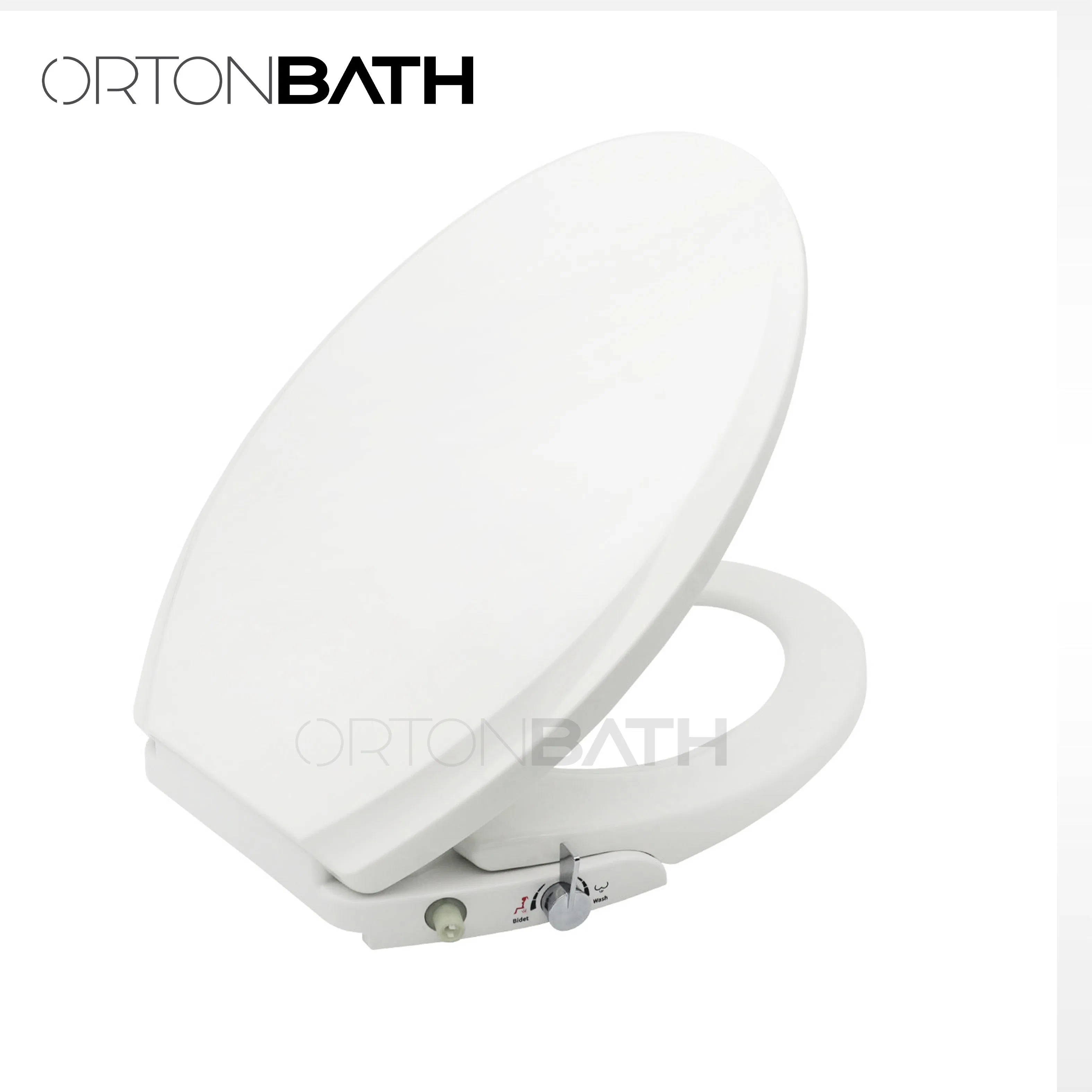 Ortonbath Smart Electric Bidet Toilet Seat, Heated Toilet Seat Elongated with Instant Warm Water &amp; Dryer, Feminine Front Rear Wash, Wireless Remote