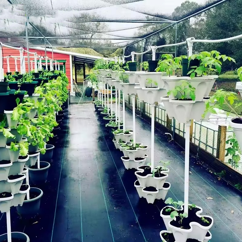 Veryday Use Stackable Planter Tower Vertical Garden Growing Pot