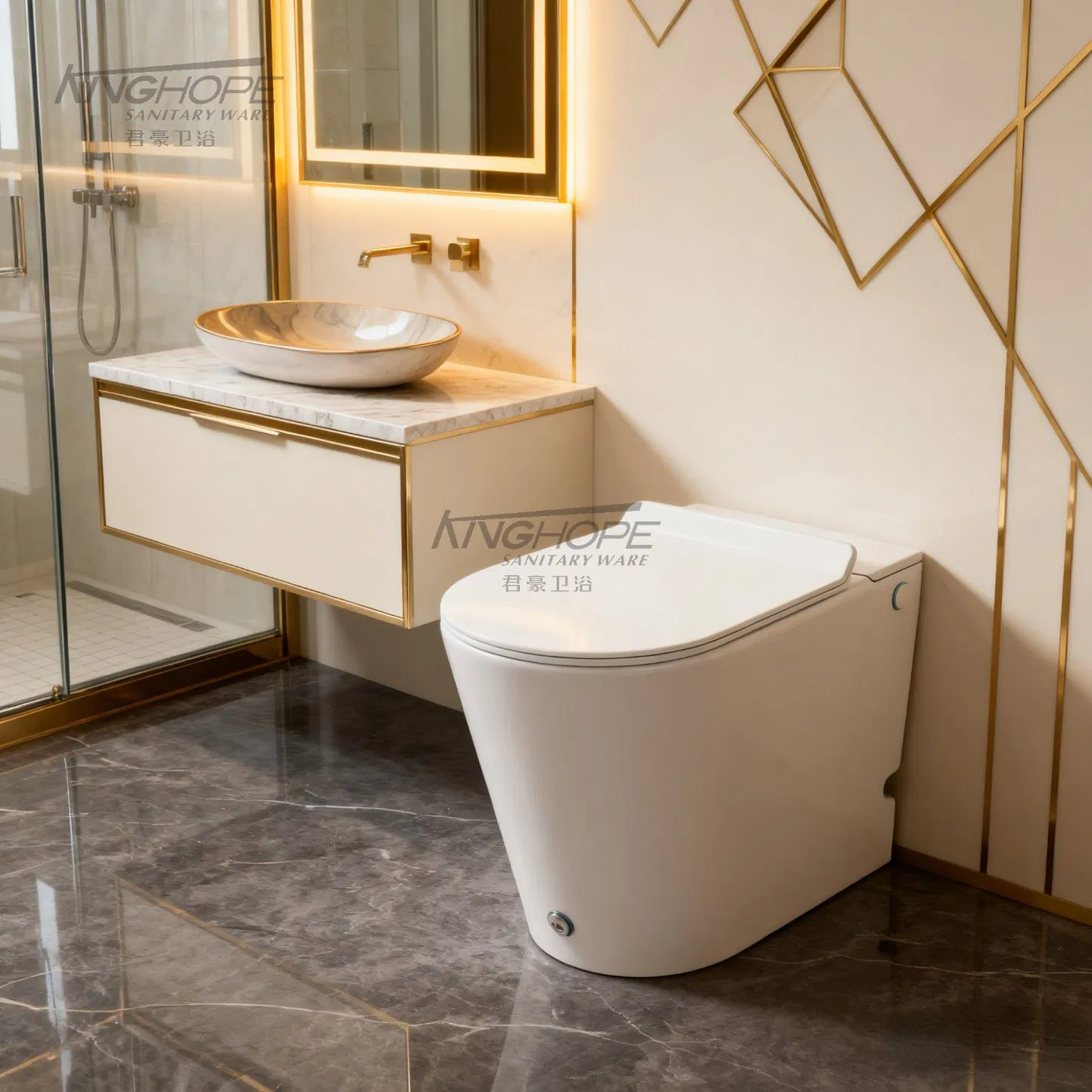 Patent-Protected Technology Powerful Cleaning Ceramic Floor Standing Pulse Solenoid Bathroom Toilet CE Certification Smart Toilet