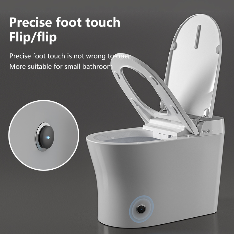 Auto Sensor Flush Ceramics Open Electric Bathroom One Piece Intelligent Wc Commode Toilet Bowl Automatic Smart Toilet with Bidet