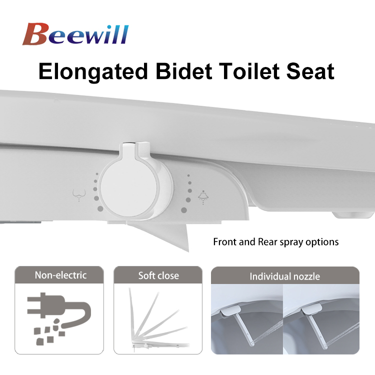 New Design Manual Non Electric Bidet Toilet Cover Easy to Install Adjustable Water Pressure Smart Bidet Toilet Seat