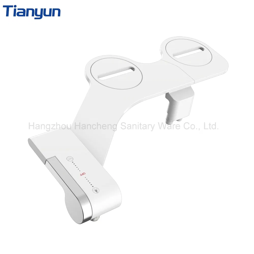 Custom Super Slim and Thin Dual Wash Nozzles Toilet Seat Attachment Non Electric Mechanical Bidet