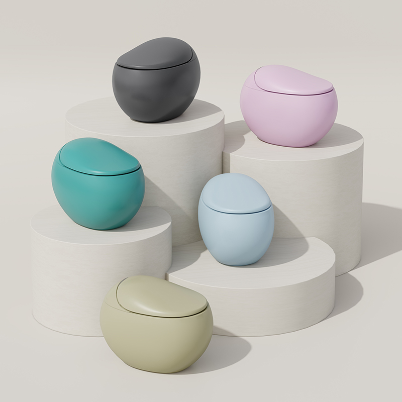 High Quality Egg Shape Multi Colored Smart Toilet Electric Auto Washing Seat Heating Integrated Tankless Wc Intelligent Toilet