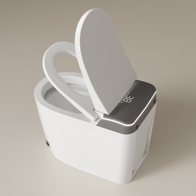 Intelligent New Design Auto Washing Infrared Therapy Automatic Flip Flush Elongated Smart Toilet (cUPC)