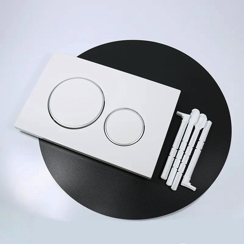 Wall Mounted Toilet Matt Silvery Dual Flush panel trigger plate