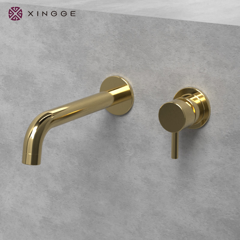 Factory Price Cold Water Mixer Brass Wall Mounted Bathroom Wash Basin Concealed Chorme Basin Faucet