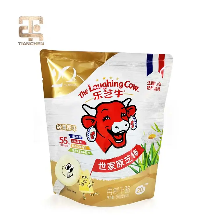 China Suppliers Factory Resealable Stand Zipper Pouch for Snack and Cheese Packaging