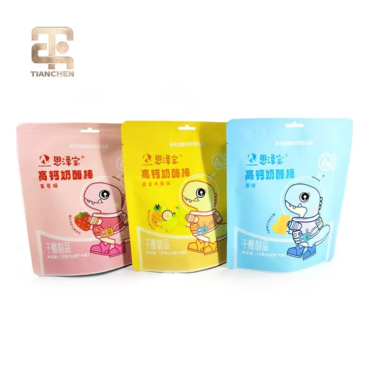 OEM Customized Printed Food Grade Mylar Stand up Pouch Bags Heat Seal Moisture Proof for Baby Food and Snacks Companies, Factories