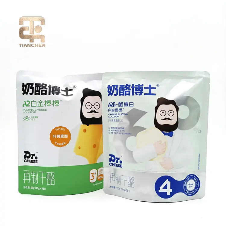 ODM Custom Printing Laminated Plastic Packaging Zipper Stand up Pouch for cheese products Companies, Company