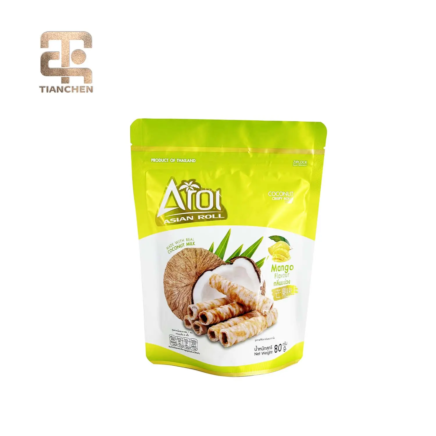 High-Quality Custom Stand Up Pouch Coconut Snack Bag - Resealable Zipper from China Suppliers and Factory Manufacturers, Manufacturer
